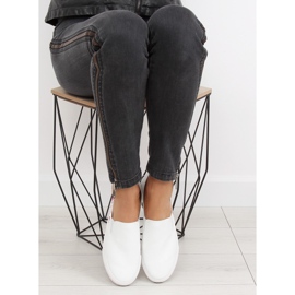 Sliponi s nježnim bijelim vezom g1204a Bijeli bijela 1