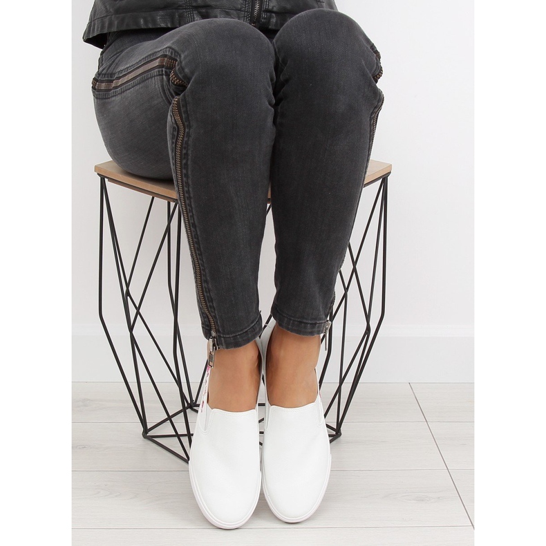 Sliponi s nježnim bijelim vezom g1204a Bijeli bijela 1