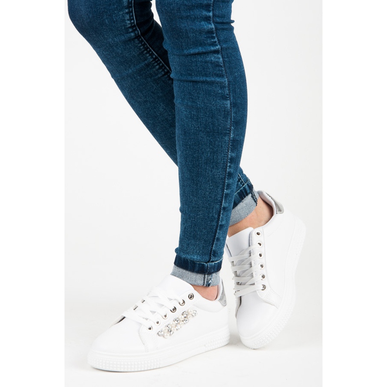 Bijele tenisice s perlama bijela 1