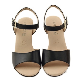 Ženske cipele Caprice kožne sandale 28213 crna 4