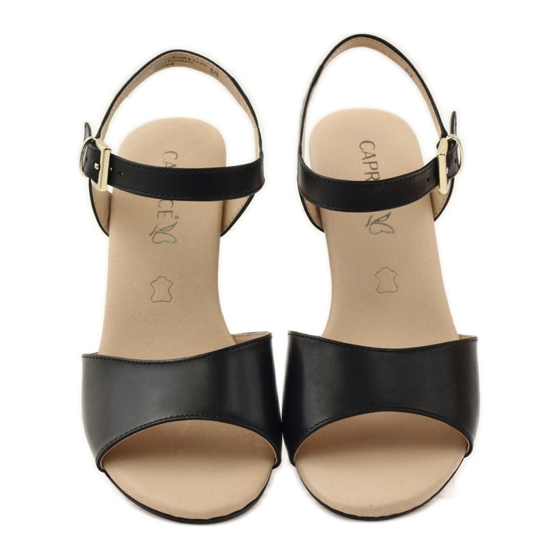 Ženske cipele Caprice kožne sandale 28213 crna 4