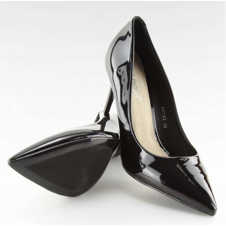 Crne lakirane pumpe LEI-83 Crna 2