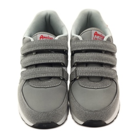 American Club Američke kožne sportske cipele s ulošcima crvena siva bijela 4