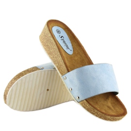 Plave ženske papuče CK05P LT.BLUE plava 2