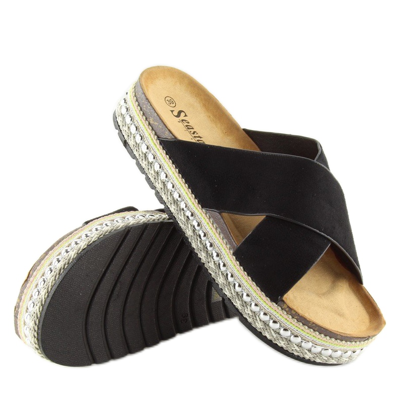 Crne ženske crne papuče CK15P crne crna 1