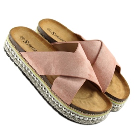 Pink Ženske roze papuče CK15P roze ružičasta 2