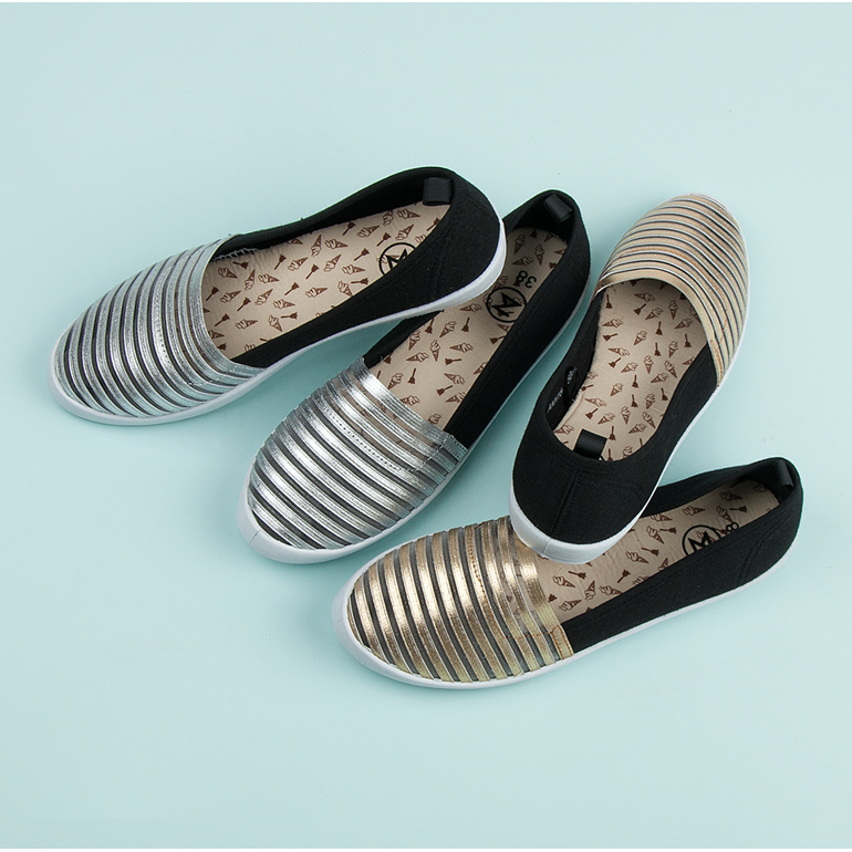 Mckeylor Crno-zlatne slip na tenisice žuta boja 1