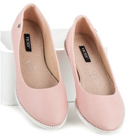 Vices Ružičaste balerinke s rhinestones ružičasta 2