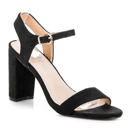 Vinceza Crne sandale na postu crno 1