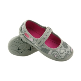 Balerinke papuče srca Befado 114x284 ružičasta siva 3