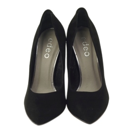 Edeo Kožne cipele na visoku petu 3162 crne crna 4