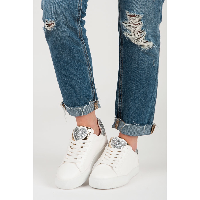 Vices Bijele tenisice slatkog srca bijela siva 2