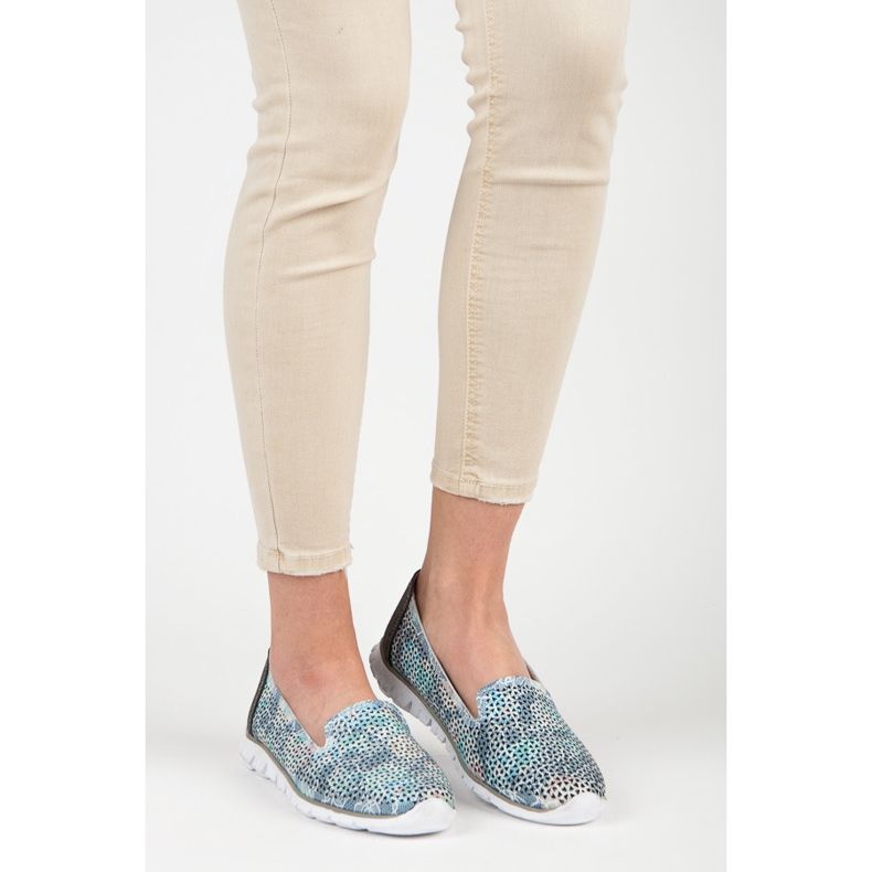 Vinceza Ažur kože gospodari siva plava 1