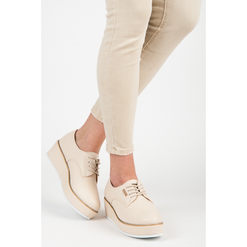 Vices Vezane cipele na klin poroci smeđa 2