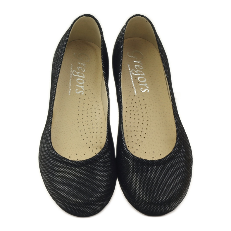 Gregors 686 ženske balerine crne crno siva 4