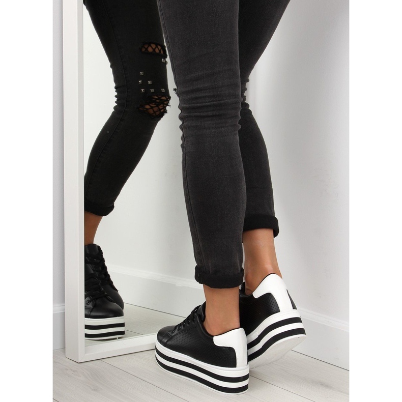 Crne crne tenisice s visokim potplatom crna 1