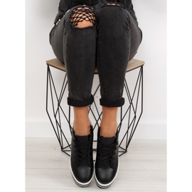 Crne crne tenisice s visokim potplatom crna 2