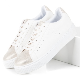 Vezane tenisice sa zmijskim printom bijela 2