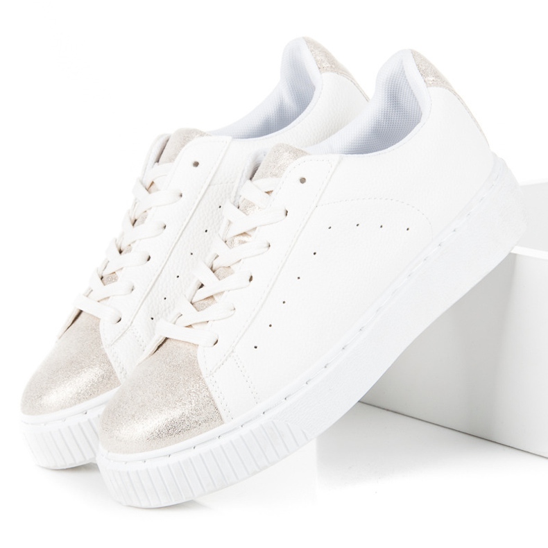 Vezane tenisice sa zmijskim printom bijela 2