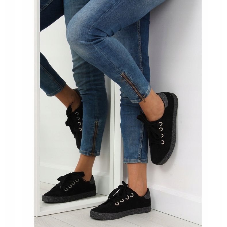 Crne ženske tenisice AK03P Black crna siva 1