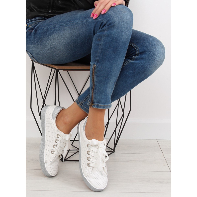 Bijele ženske tenisice AK03P Bijele bijela 2