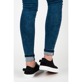 Crne tenisice s mašnom crno 2