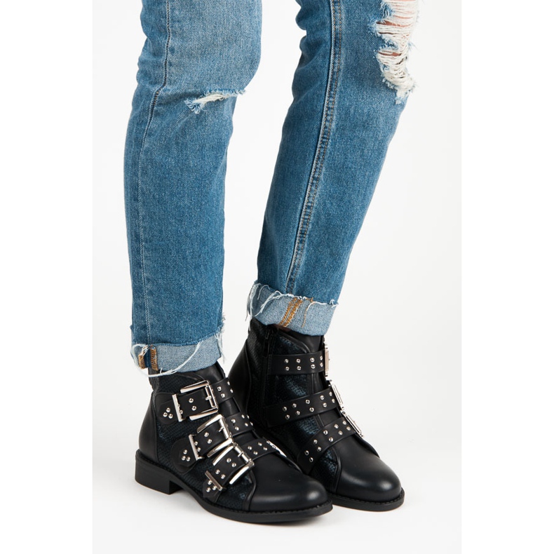 Seastar Proljetne rock čizme crna 1