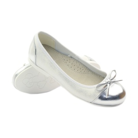 American Club Pumpe za balerine s američkim lukom bijela 3