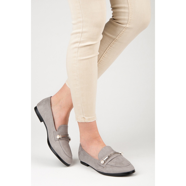 Seastar Natikače s biserima siva 2