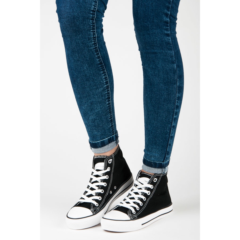 Seastar Tenisice na vezanje iznad gležnja crna 1