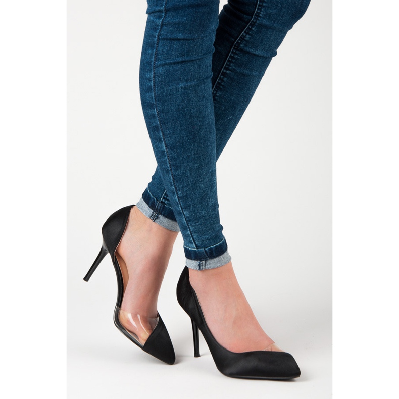 Satenske prozirne igle crna 2