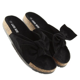 Crne papuče od pluta LS-90 crne crna 1
