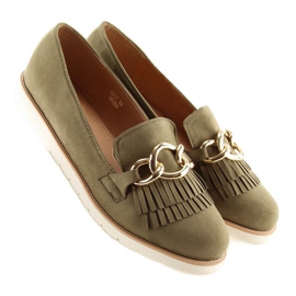 Zelene Ženske mokasinke G237 Green zelena 1
