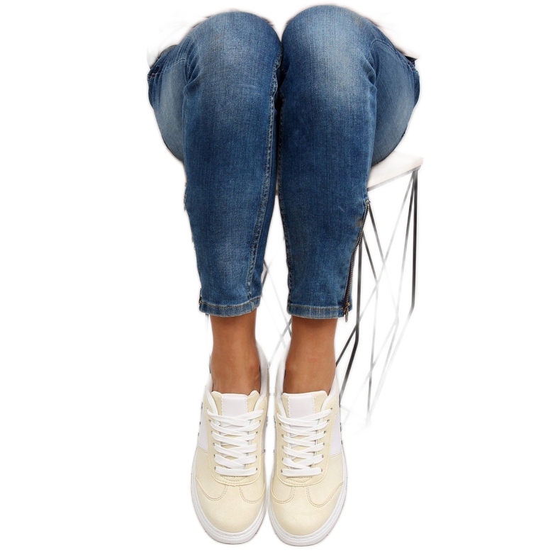 Pastel žute ženske tenisice C928-36 Žute žuta boja 1