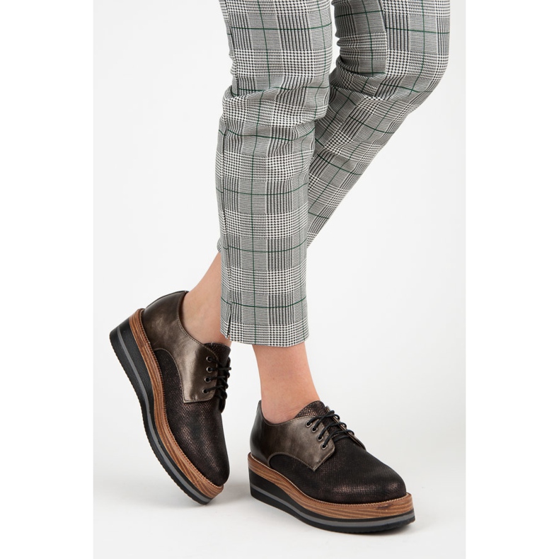 Kylie Elegantne cipele na klin smeđa 2