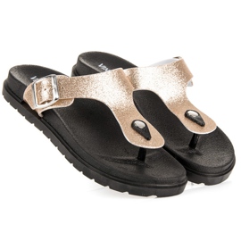 Zlatne VINCEZA papuče zlatni 2