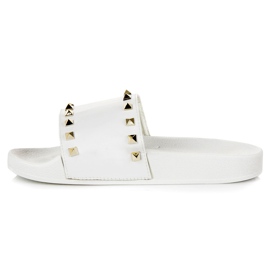 Bijele papuče s rhinestones bijela 1