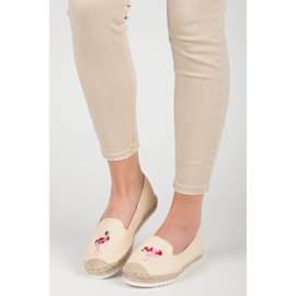 Bestelle Espadrile s flamingom smeđa 1