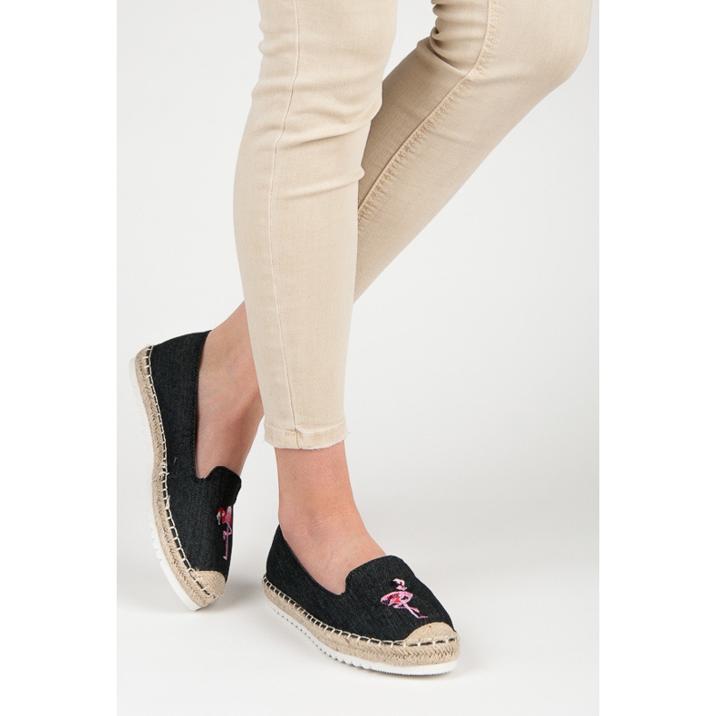 Bestelle Espadrile s flamingom crna 2