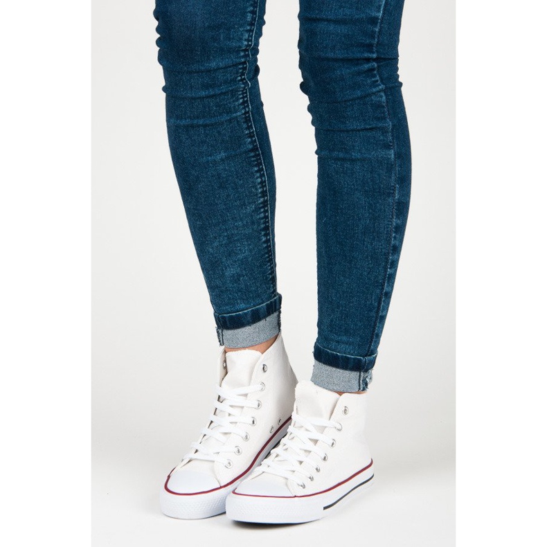 Tenisice na vezanje iznad gležnja bijela 1