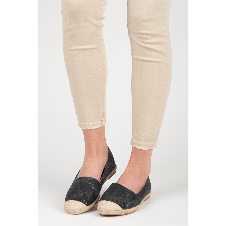Bestelle Espadrile sa šljokicama crno 1