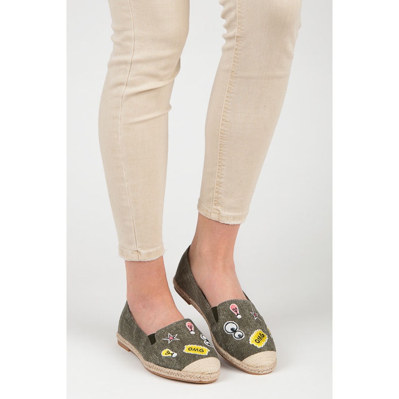 Bestelle Proljetne espadrile s flasterima zelena 1