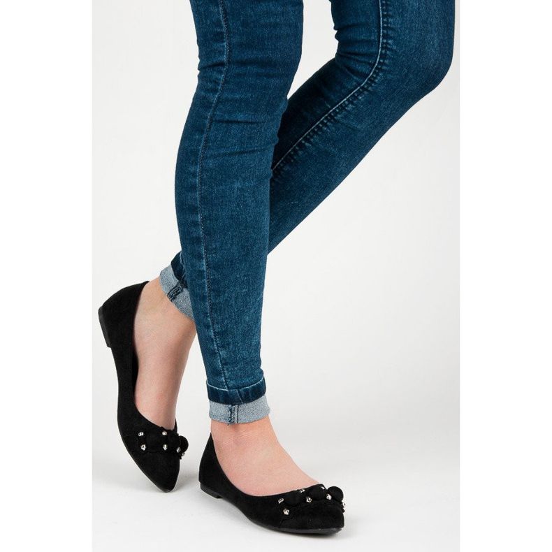 Seastar Balerinke od antilopa s V-izrezom crna 2