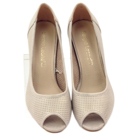 Pumpe perforirane Sergio Leone 232 smeđa žuta boja 4