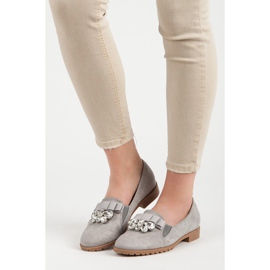Bestelle Slip-on cipele s ukrasom siva 1
