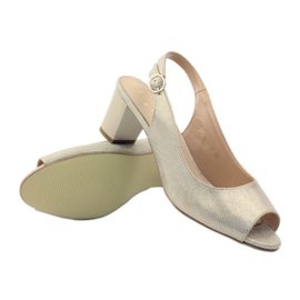 Sandale na stupu Sergio Leone 810 žuta boja smeđa 3