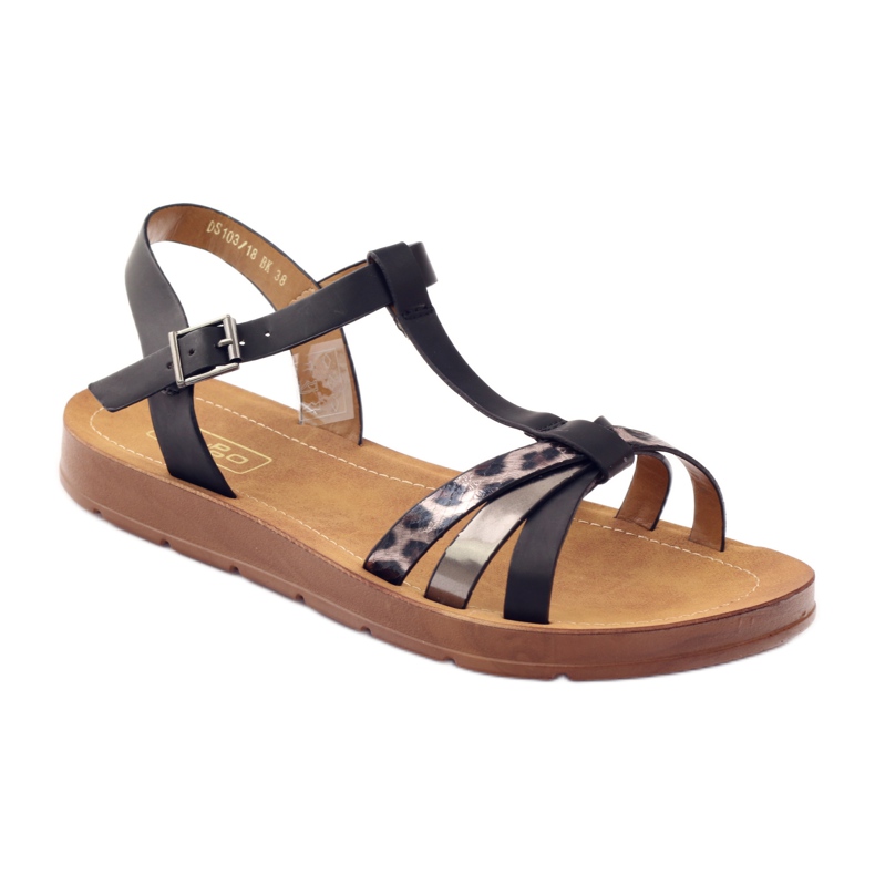 Filippo Ženske sandale leopard 103 crne crna siva 1