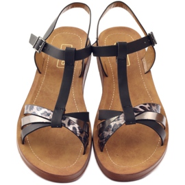 Filippo Ženske sandale leopard 103 crne crna siva 4