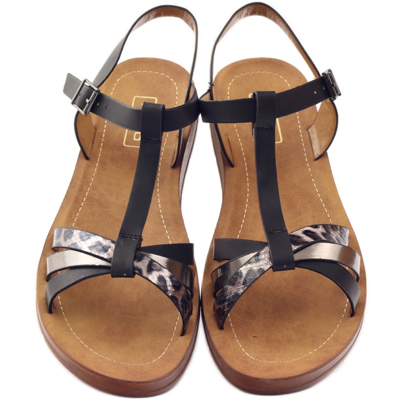 Filippo Ženske sandale leopard 103 crne crno siva 4