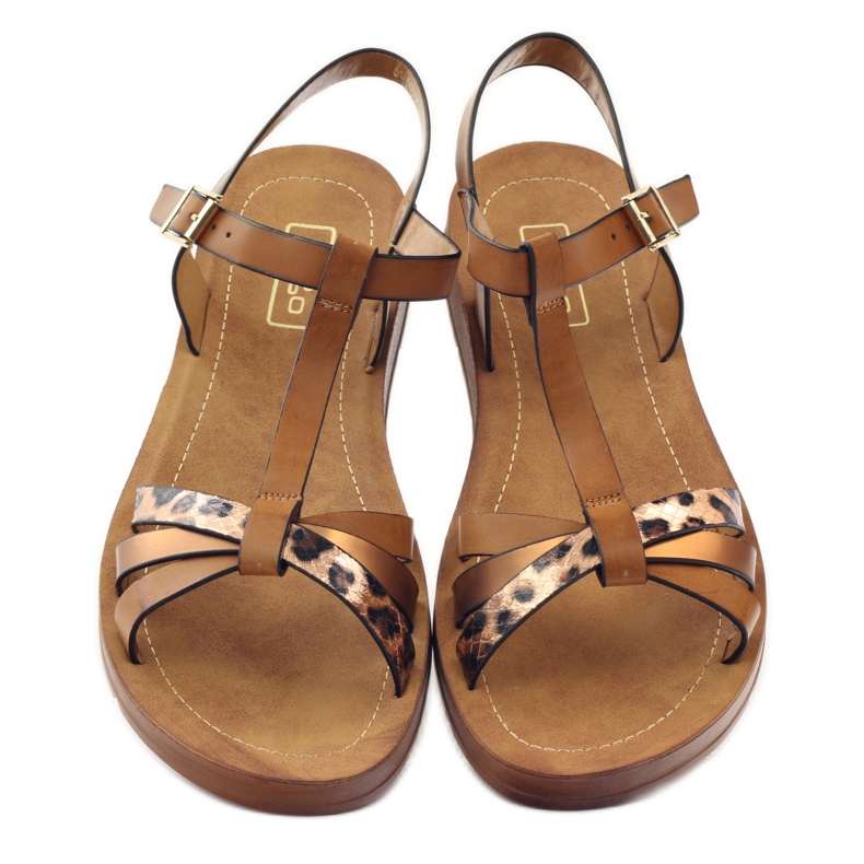 Filippo Panther ženske sandale wz 103 smeđa žuta boja 4